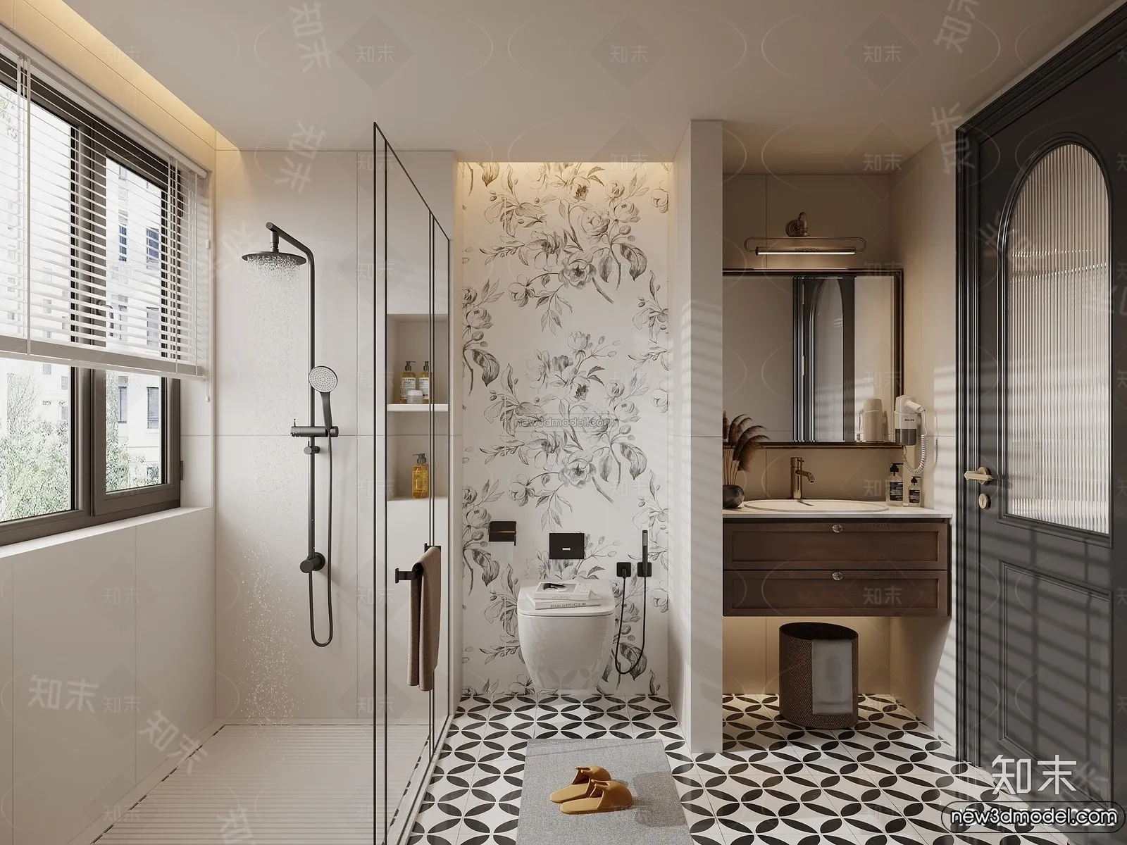 Bathroom - 3D Interior Scene - French Style - 005