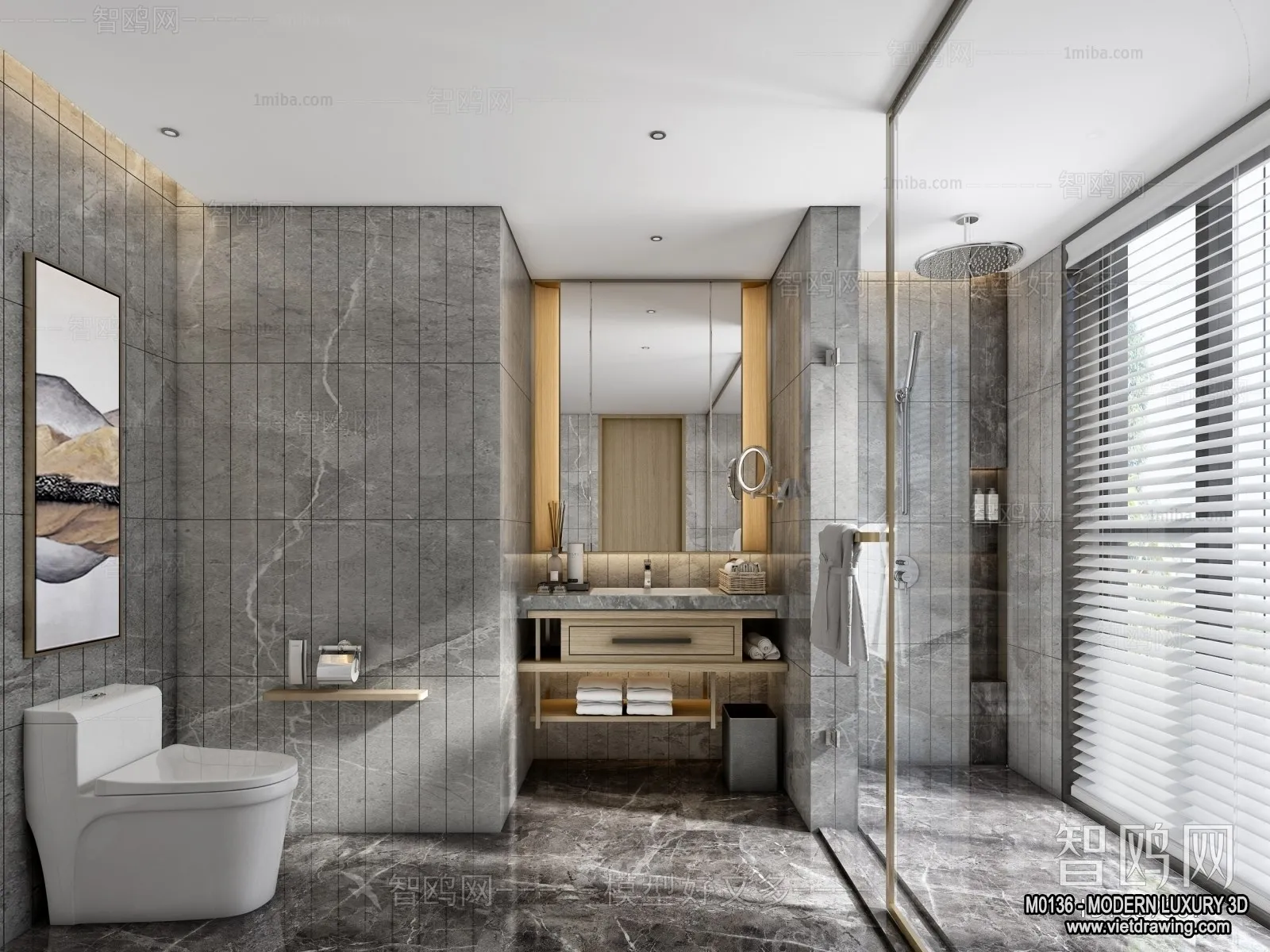 Bathroom - 3D Interior Scene - Luxury Style - 004