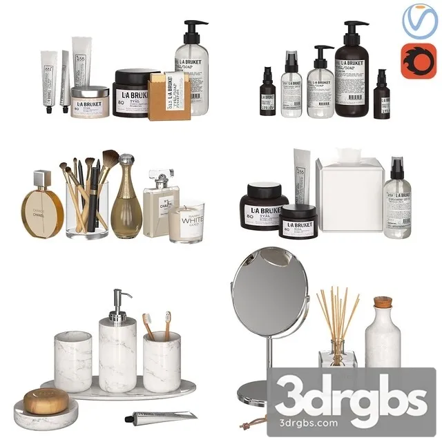 Bathroom Accessories 001 3D Model Free