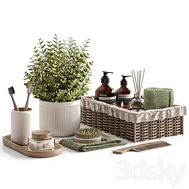 bathroom accessories 01 3D Model