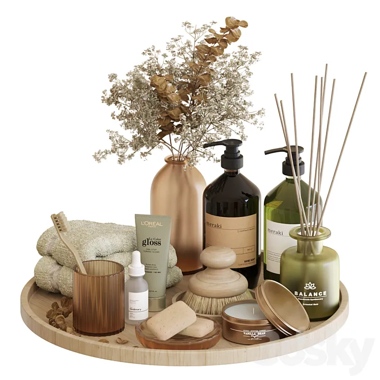 Bathroom Accessories-02 3D Model Free