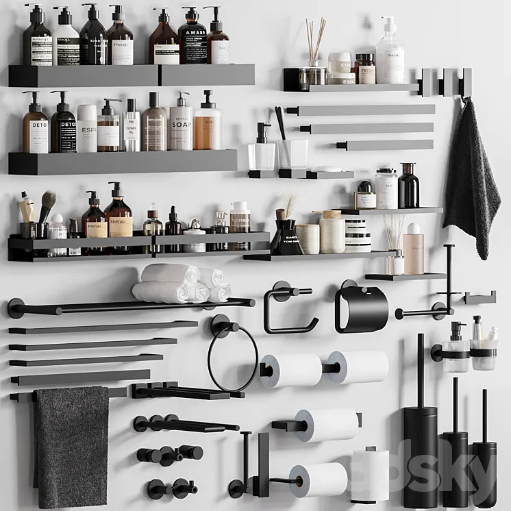 Bathroom Accessories 026 3D Model Free