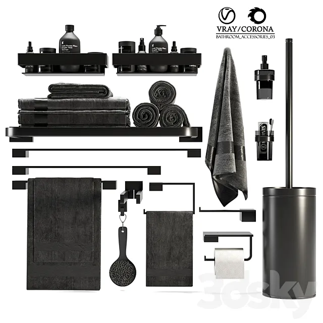 Bathroom Accessories 03 3D Model