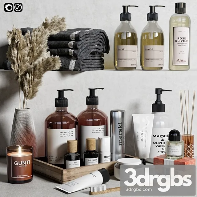 Bathroom Accessories 03 3D Model Free