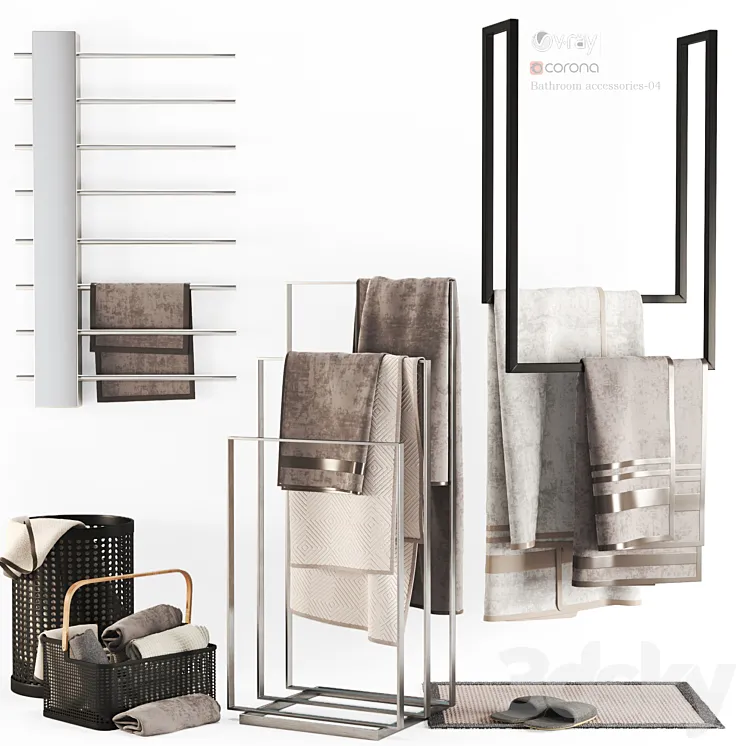 bathroom accessories-04 3D Model Free