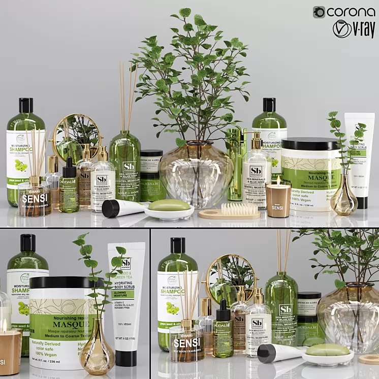 bathroom accessories 05 3D Model Free