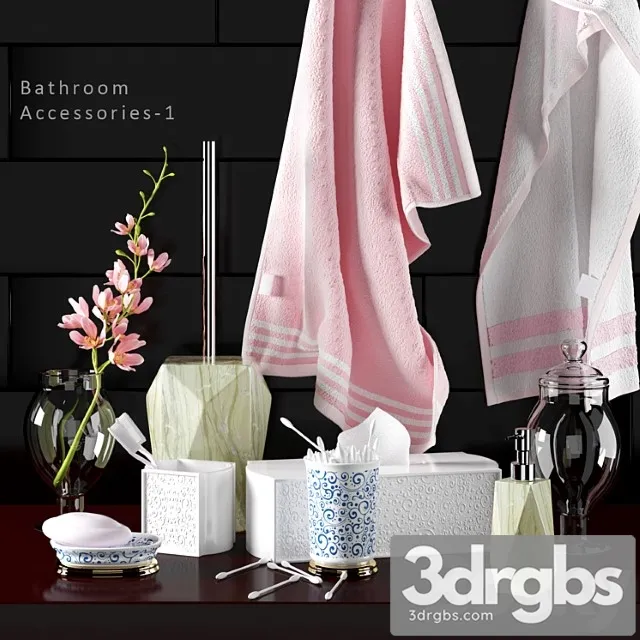 Bathroom Accessories 1 3D Model Free