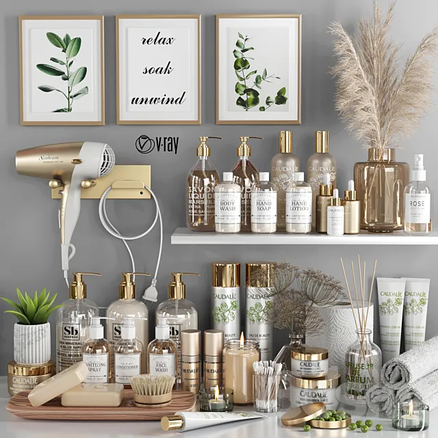 bathroom accessories 15_vray Free Download