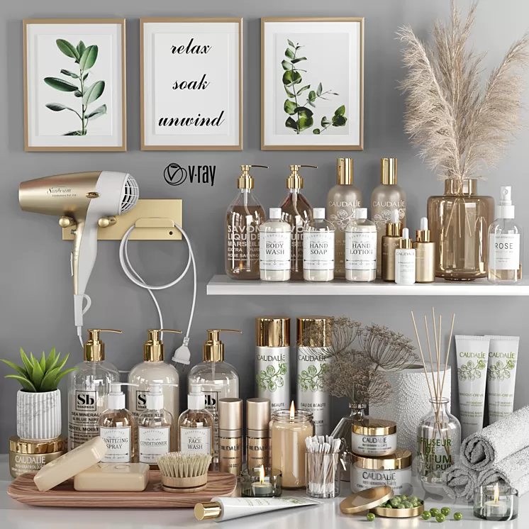 bathroom accessories 15_vray 3D Model Free