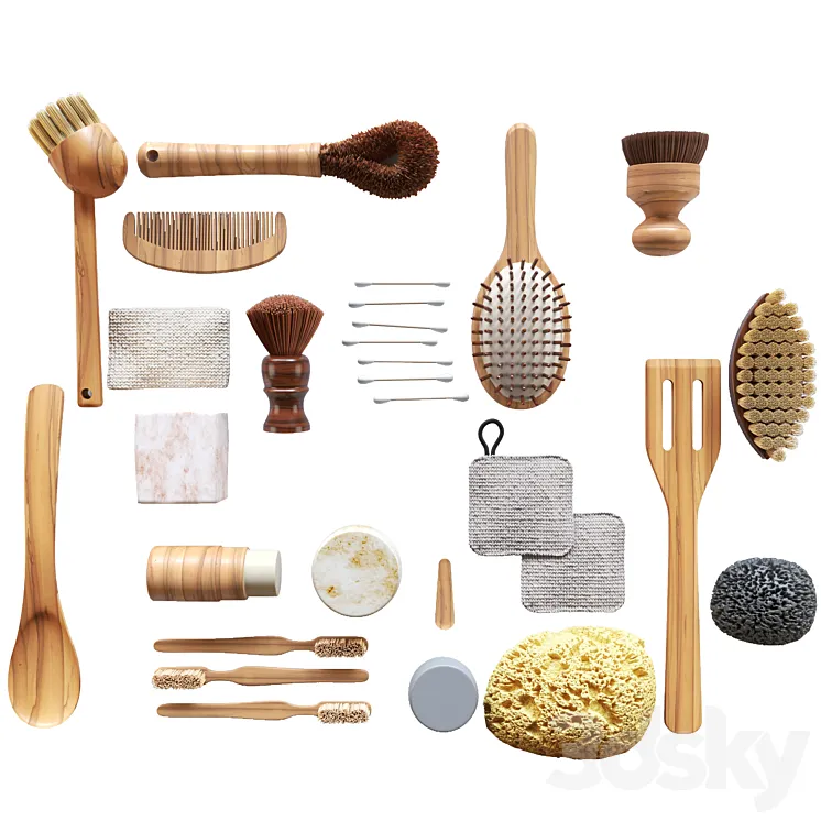 Bathroom accessories 2 3D Model Free