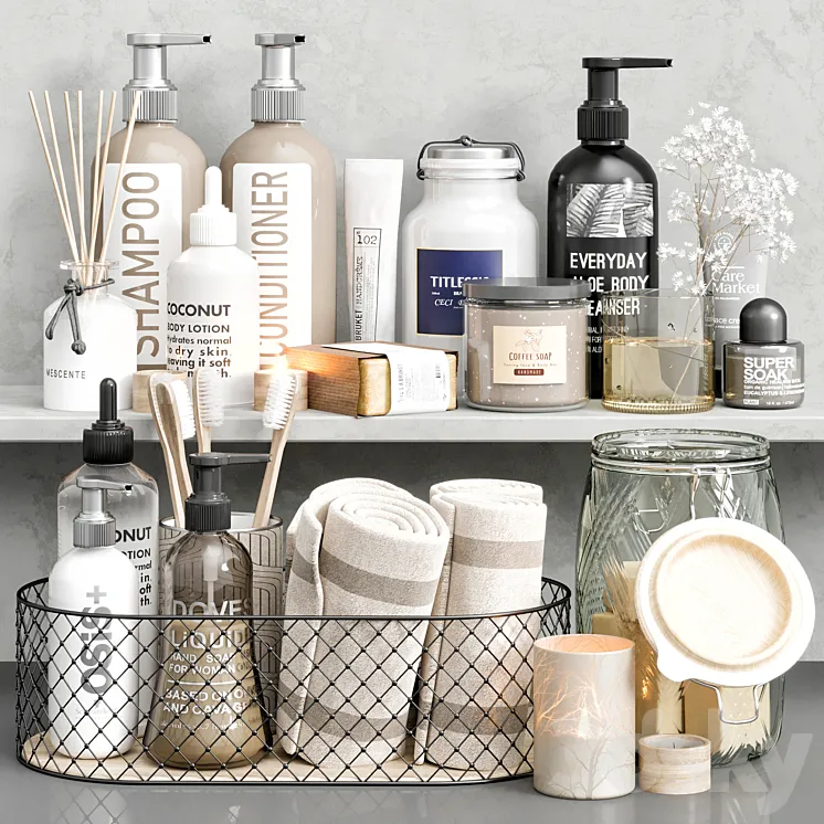 Bathroom accessories 23 3D Model Free