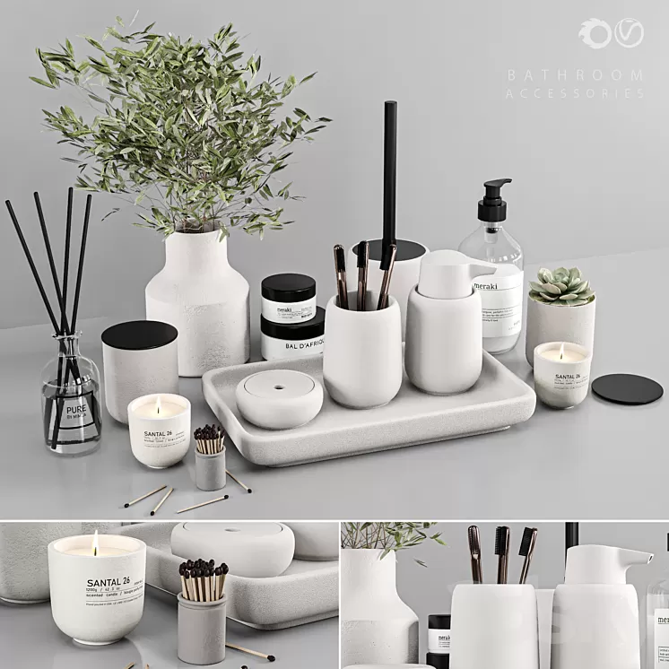 bathroom accessories 27 3D Model Free