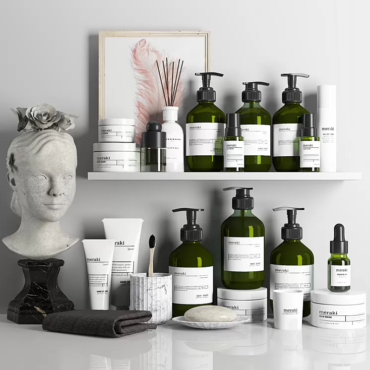 bathroom accessories 3 3D Model Free