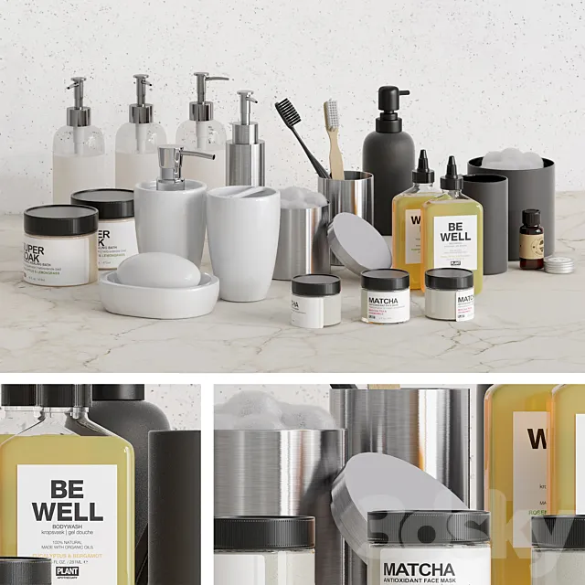 Bathroom accessories 3 3D Model