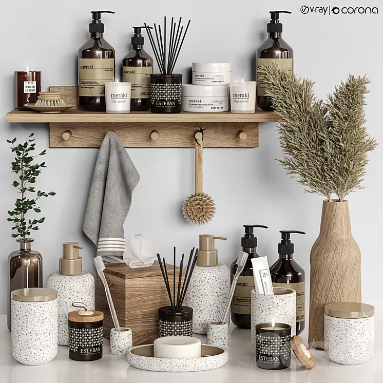 Bathroom accessories 32 3D Model Free