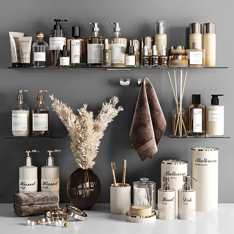 bathroom accessories 38 3D Model Free