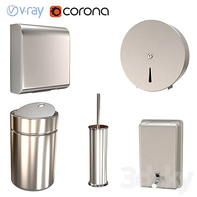 Bathroom accessories 3D Model