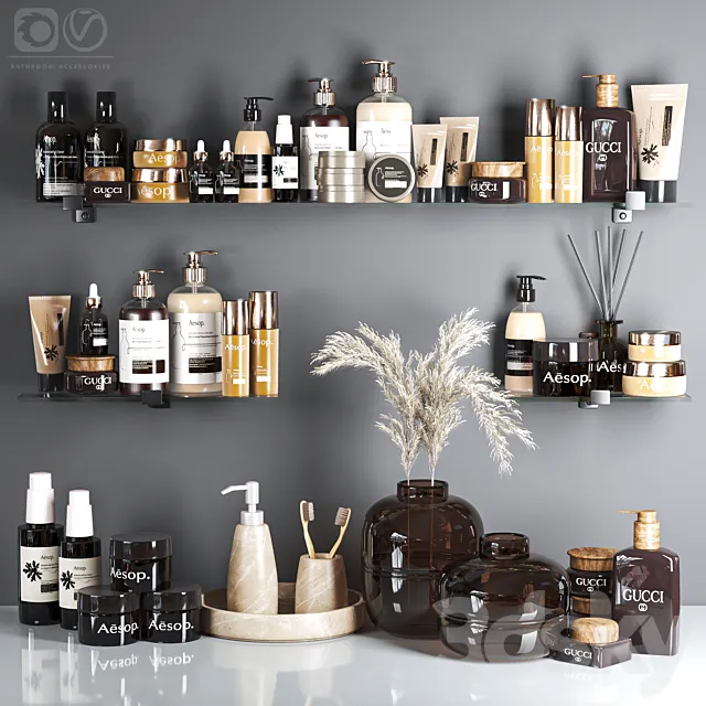 bathroom accessories 3D Model