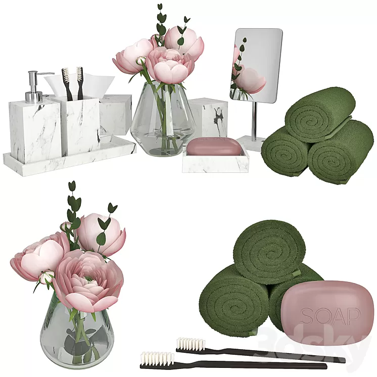 Bathroom accessories 3D Model