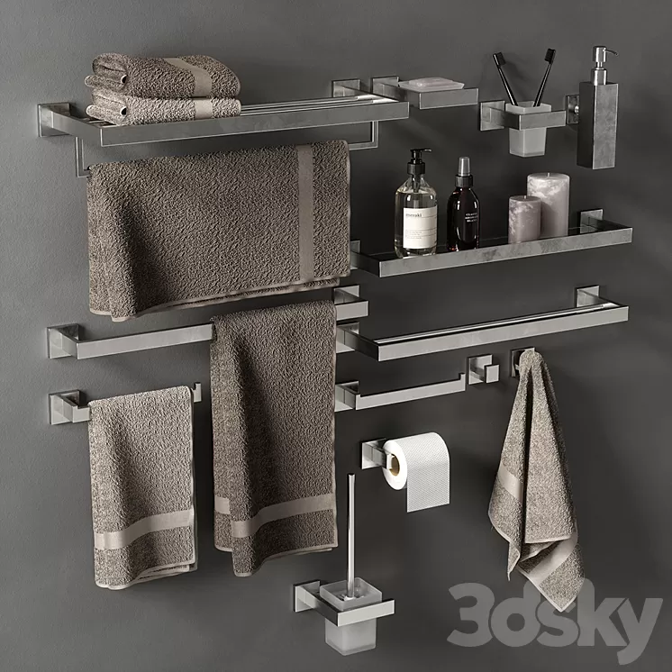 bathroom accessories 3D Model