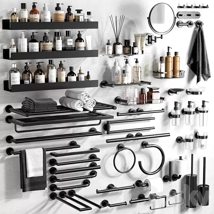 Bathroom accessories 3D Model