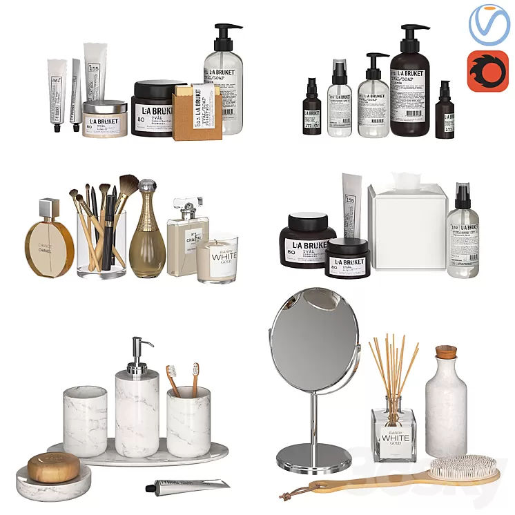 Bathroom Accessories 3D Model