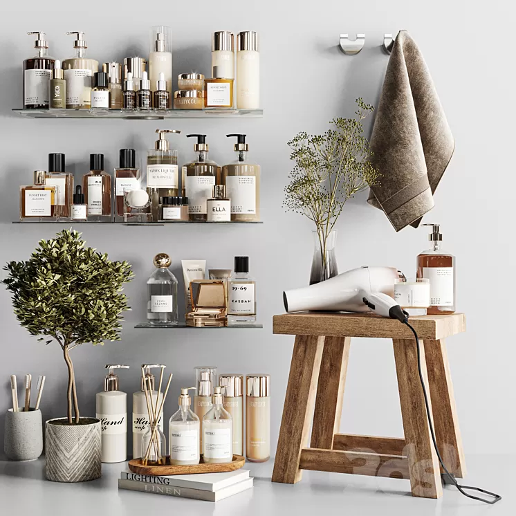 bathroom accessories 43 3D Model Free