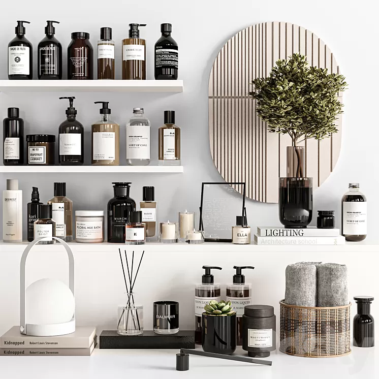 bathroom accessories 44 3D Model Free