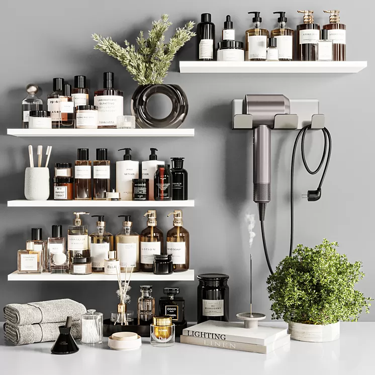 bathroom accessories 49 3D Model Free