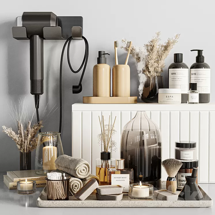 Bathroom accessories 50 3D Model Free