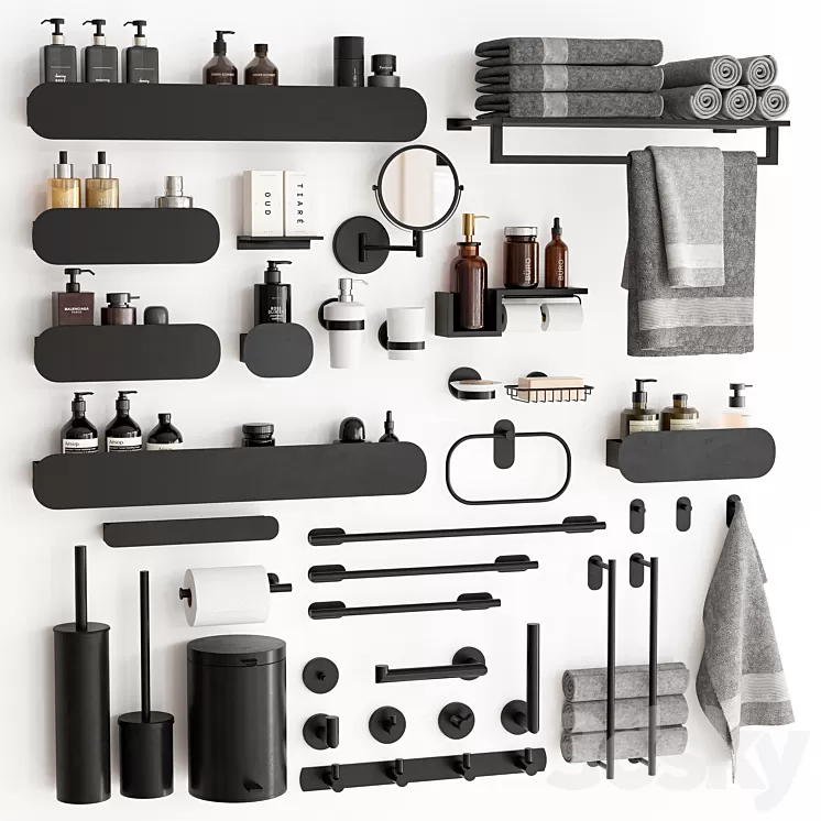 Bathroom Accessories 68 3D Model Free