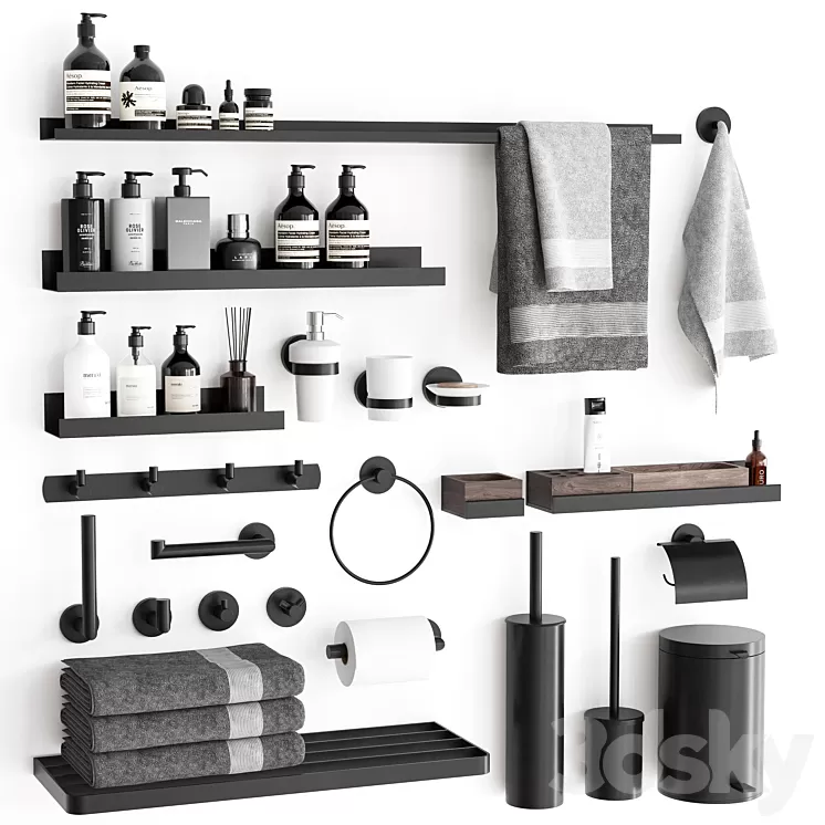 Bathroom Accessories 69 3D Model Free