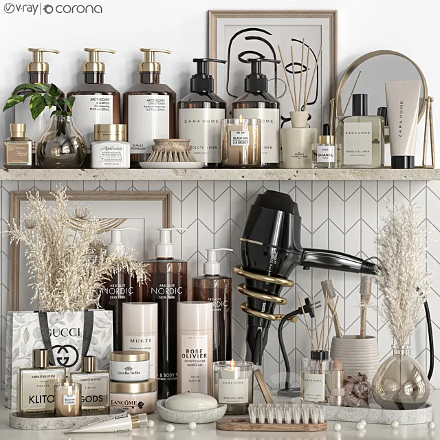 Bathroom accessories 74 3D Model