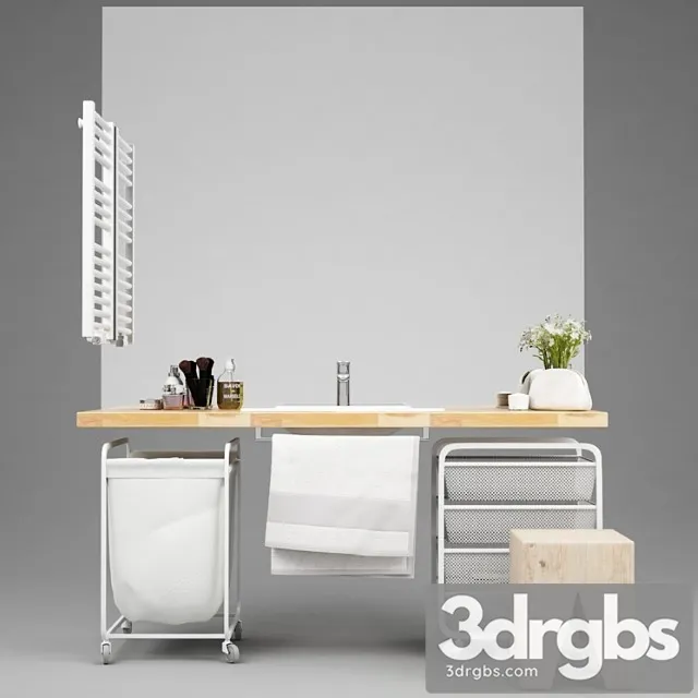 Bathroom Accessories and Furniture For The Bathroom 17 3D Model Free