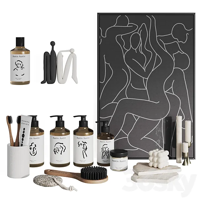 Bathroom accessories Austin 3D Model