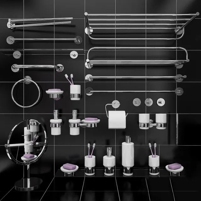 bathroom - Accessories bathing room 3D Model