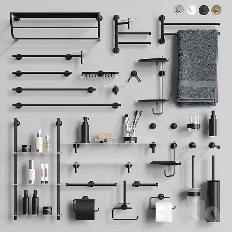 Bathroom accessories BERTOCCI Cinquecento 3D Model Free