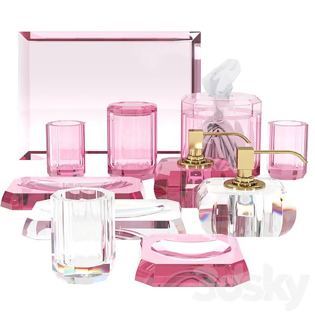Bathroom Accessories Decor Walther KRISTALL 3D Model