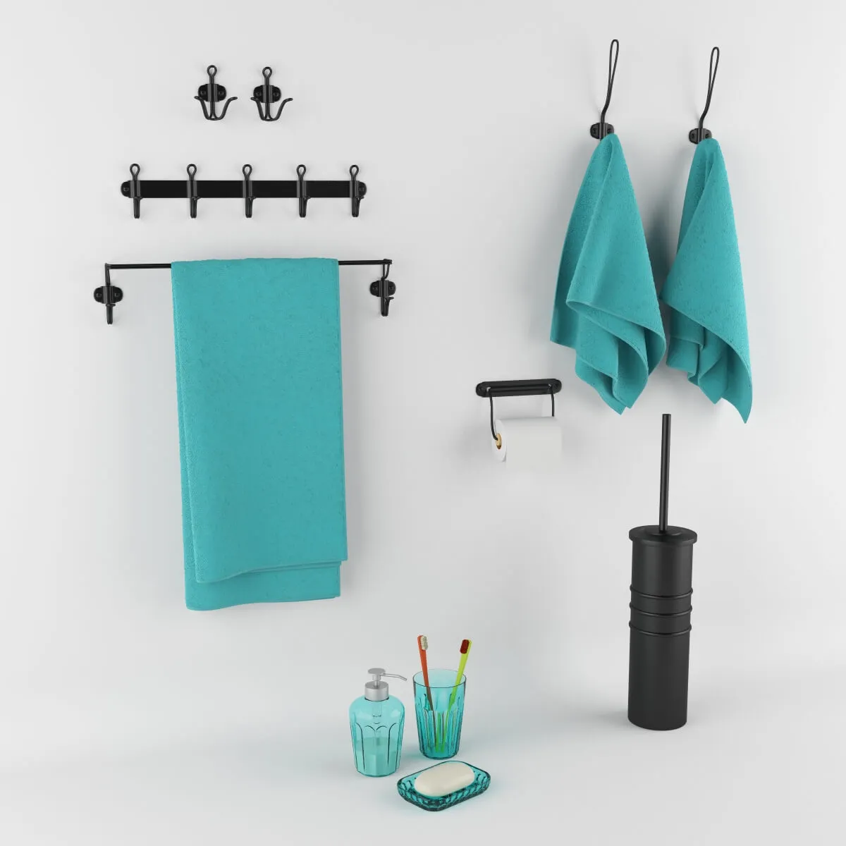 bathroom - Accessories for IKEA bathroom - SVARTSJÖN series 3D Model