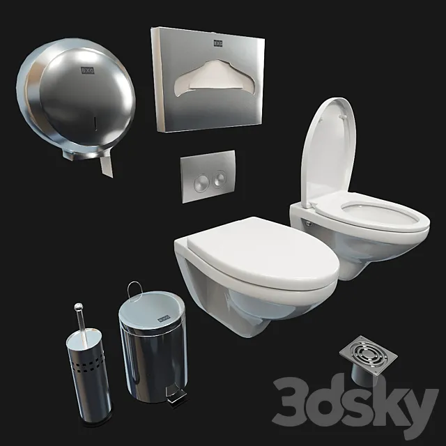 Bathroom accessories Jacob Delafon. BXG. TECE 3DModel