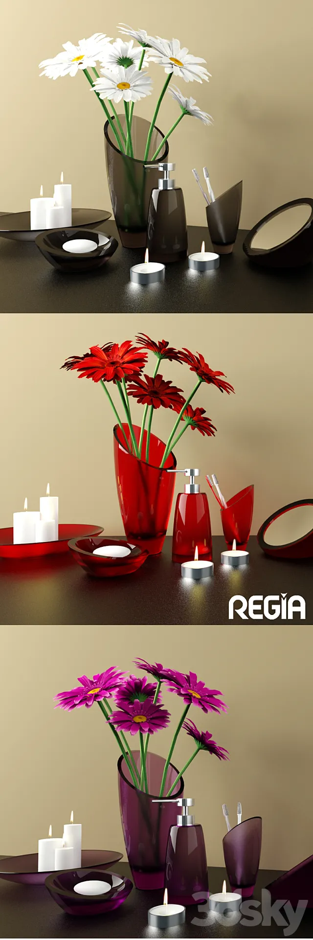 Bathroom accessories Regia 3DModel