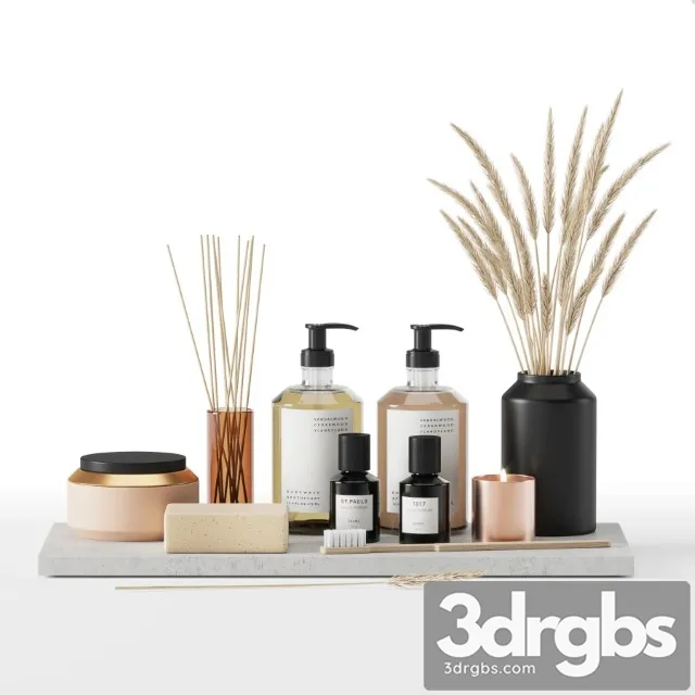 Bathroom Accessories Set 01 3D Model Free