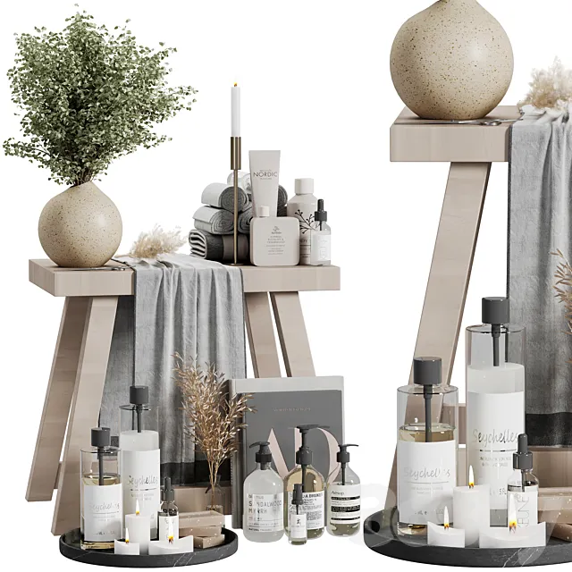 Bathroom accessories set 11 3D Model