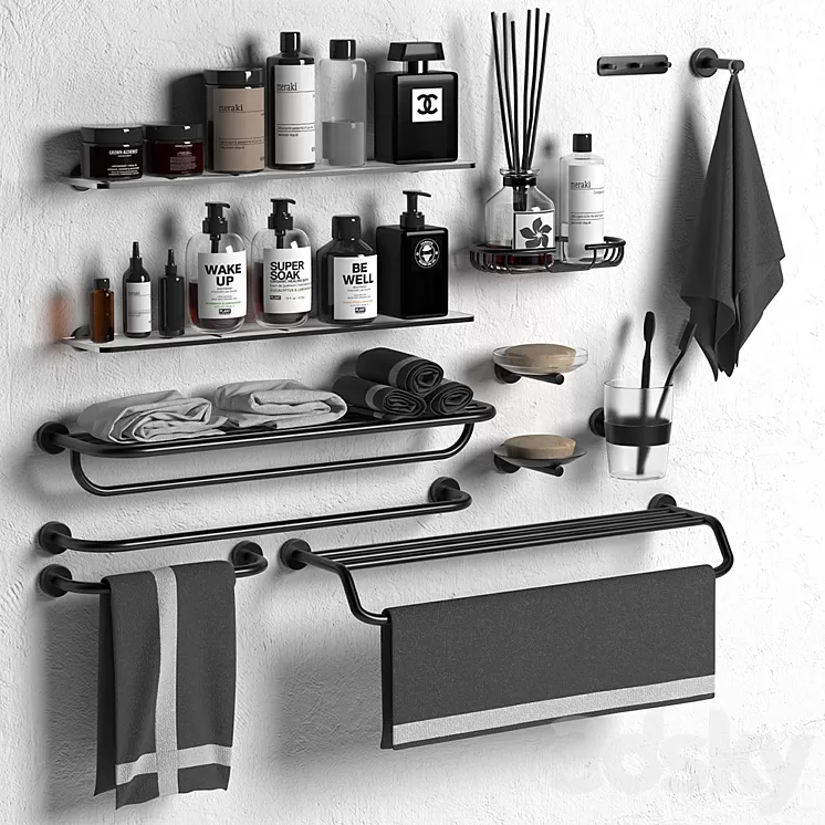 Bathroom accessories set INDA 3D Model