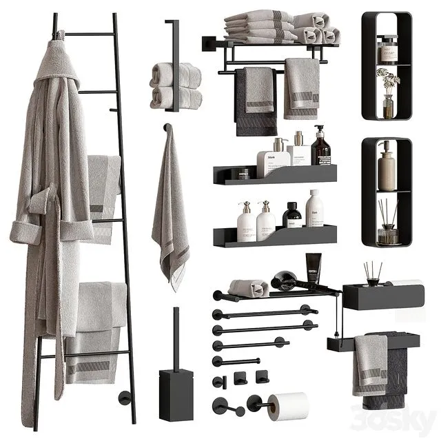 Bathroom accessories Z27 3D Model