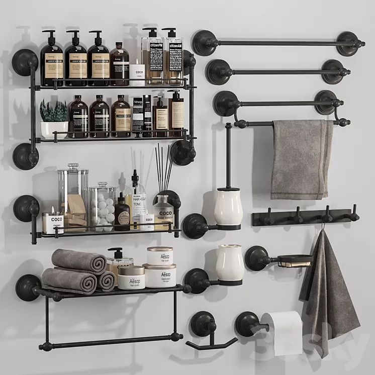 Bathroom accessories02 3D Model