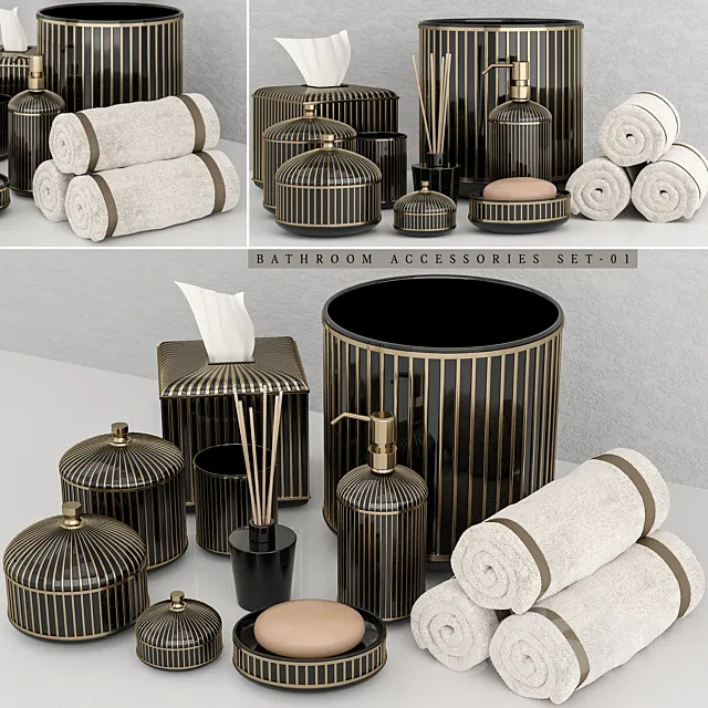 Bathroom Accessories_Set01 3DModel