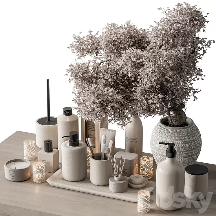 Bathroom accessory Set 30 3D Model Free