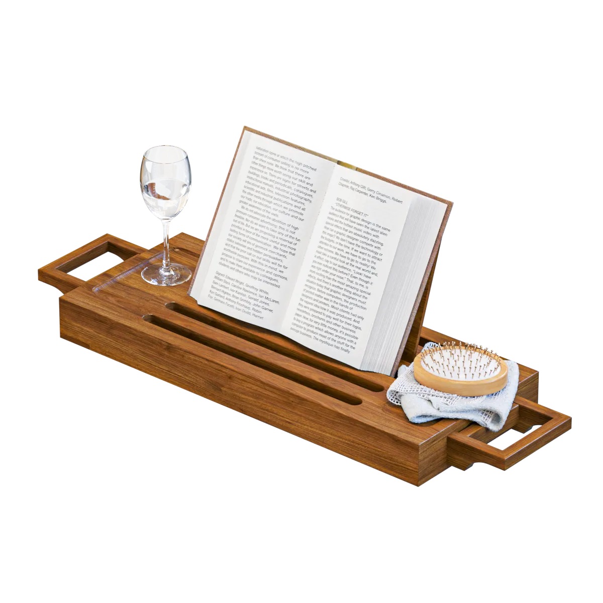 bathroom - Bamboo bath caddy 3D Model