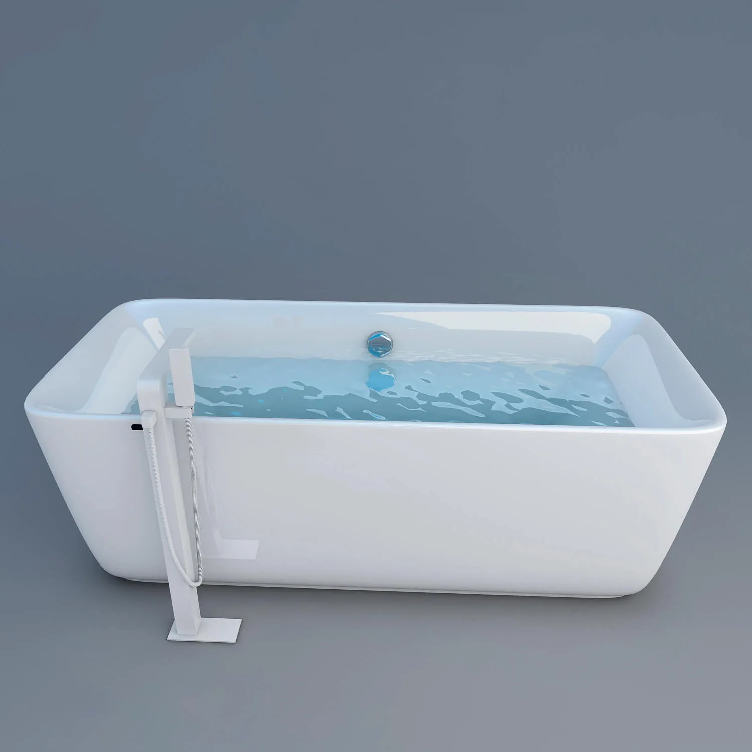 bathroom - Bath detached Kubec and outdoor crane lounge 3D Model